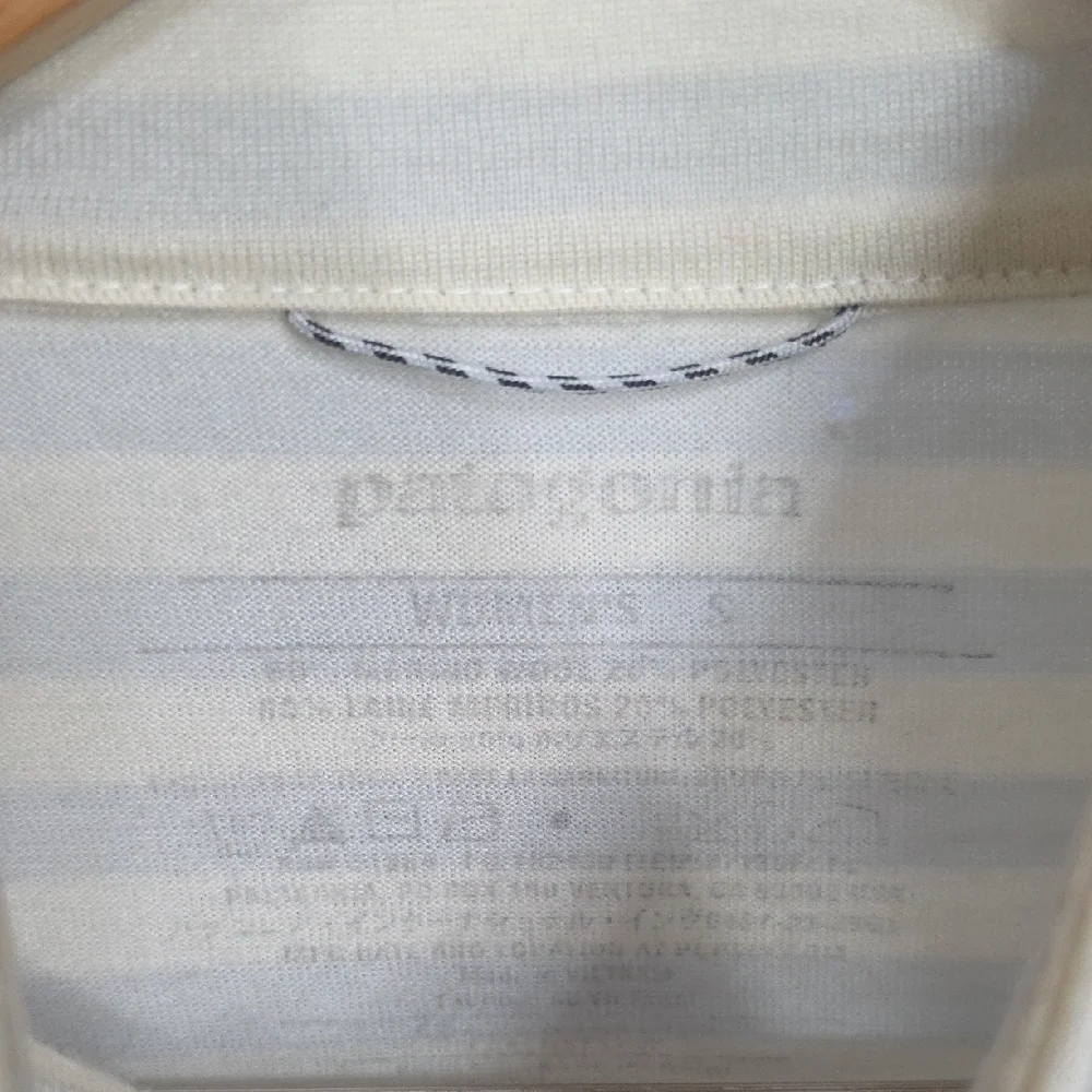 Patagonia Women's Merino 3 Midweight Zip-Neck top in a striped pattern.  - Picture 2 of 9